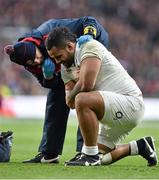 27 February 2016; Billy Vunipola, England, is attended to by medical staff. RBS Six Nations Rugby Championship, England v Ireland, Twickenham Stadium, Twickenham, London, England. Picture credit: Brendan Moran / SPORTSFILE