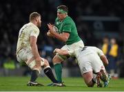 27 February 2016; CJ Stander, Ireland, in action against Dylan Hartley and George Kruis, left, England. RBS Six Nations Rugby Championship, England v Ireland. Twickenham Stadium, Twickenham, London, England. Picture credit: Stephen McCarthy / SPORTSFILE