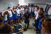 27 February 2016; Shane Nolan, Mary Immaculate College Limerick, speaking to players in the dressing room after the game. Independent.ie Fitzgibbon Cup Final, Mary Immaculate College Limerick v University of Limerick, Cork IT, Cork. Picture credit: Eóin Noonan / SPORTSFILE