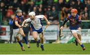 27 February 2016; Cian Lynch, Mary Immaculate College Limerick, in action against Pat Ryan, left, and Gearoid Ryan, right, University of Limerick. Independent.ie Fitzgibbon Cup Final, Mary Immaculate College Limerick v University of Limerick, Cork IT, Cork. Picture credit: Eóin Noonan / SPORTSFILE