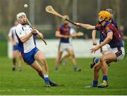 27 February 2016; Cian Lynch, Mary Immaculate College Limerick, in action against Barry Heffernan, University of Limerick. Independent.ie Fitzgibbon Cup Final, Mary Immaculate College Limerick v University of Limerick, Cork IT, Cork. Picture credit: Eóin Noonan / SPORTSFILE