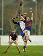 27 February 2016; Mike Casey, University of Limerick, in action against Darragh Corry, Mary Immaculate College Limerick. Independent.ie Fitzgibbon Cup Final, Mary Immaculate College Limerick v University of Limerick, Cork IT, Cork. Picture credit: Eóin Noonan / SPORTSFILE