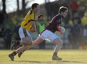 31 January 2010; Ben Brosnan, Westmeath, in action against David Walsh, Wexford. O'Byrne Shield Semi-Final, Pairc Ui Siochan, Wexford v Westmeath, Gorey, Co. Wexford. Picture credit: Daire Brennan / SPORTSFILE