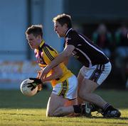 31 January 2010; David Murphy, Wexford, in action against Paul Greville, Westmeath. O'Byrne Shield Semi-Final, Pairc Ui Siochan, Wexford v Westmeath, Gorey, Co. Wexford. Picture credit: Daire Brennan / SPORTSFILE