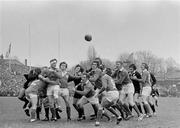 20 January 1973; A general view of the action between Ireland and New Zealand. International Rugby Test Match, Ireland v New Zealand, Lansdowne Road, Dublin. Picture credit: Connolly Collection / SPORTSFILE