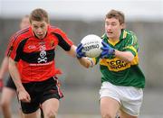 30 January 2010; James O'Donoghue, Kerry, in action against Peter Crowley, University College Cork. Munster GAA McGrath Cup Senior Football Final, Kerry v University College Cork, Austin Stack Park, Tralee, Co. Kerry. Picture credit: Brendan Moran / SPORTSFILE