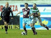 3 February 2010; Gareth O'Connor, Drogheda United, in action against Scott Brown, Glasgow Celtic XI. Pre-Season Friendly, Drogheda United v Glasgow Celtic XI, United Park, Drogheda, Co. Louth. Photo by Sportsfile