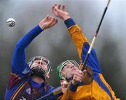 4 February 2010; Padraig Mac an Ghaill, UL, in action against Canice Maher, St Patrick's College. Ulster Bank Fitzgibbon Cup Round 1, University of Limerick v St Patrick's Training College, University of Limerick, Limerick. Picture credit: Diarmuid Greene / SPORTSFILE
