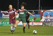 27 February 2016; Méabh De Búrca, Galway WFC, in action against Angie Carry, Cork City WFC. Continental Tyres Women's National League, Galway WFC v Cork City WFC, Eamon Deacy Park, Galway. Picture credit: Sam Barnes / SPORTSFILE