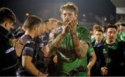 27 February 2016; Aly Muldowney, Connacht, salutes the crowd after the victory. Guinness PRO12, Round 16, Connacht v Ospreys, Sportsground, Galway. Picture credit: Cody Glenn / SPORTSFILE
