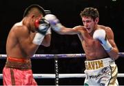 27 February 2016; Gavin McDonnell, right, exchanges punches with Jorge Sanchez during their WBC Silver & Eliminator Super-Bantamweight Championship bout. Manchester Arena, Manchester, England.  Picture credit: Ramsey Cardy / SPORTSFILE