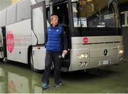 28 February 2016; Leinster head coach Leo Cullen steps off the team bus after arriving at the stadium ahead of the match. Guinness PRO12, Round 16, Zebre v Leinster, Stadio Sergio Lanfranchi, Parma, Italy. Picture credit: Seb Daly / SPORTSFILE