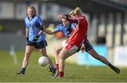 28 February 2016; Briege Corkery, Cork, in action against Noelle Healy, Dublin. Lidl Ladies Football National League, Division 1, Dublin v Cork, Parnell Park, Dublin. Picture credit: Ramsey Cardy / SPORTSFILE