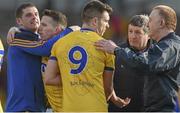 28 February 2016; Roscommon players Fintan Cregg, Sean McDermott and Ian Kilbride celebrate with members of the backroom team after victory over Cork. Allianz Football League, Division 1, Round 3, Cork v Roscommon. Páirc Uí Rinn, Cork. Picture credit: Diarmuid Greene / SPORTSFILE