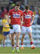 28 February 2016; Cork's Tomas Clancy and Eoin Cadogan react during the game. Allianz Football League, Division 1, Round 3, Cork v Roscommon. Páirc Uí Rinn, Cork. Picture credit: Diarmuid Greene / SPORTSFILE