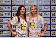 1 June 2016; Lidl National Football League Division 1 Team of the League 2016 Dublin players Lyndsey Davey, left, and Carla Rowe at the Lidl Ladies Team of the Leagues Award Night. The Lidl Teams of the League were presented at Croke Park with 60 players recognised for their performances throughout the 2016 Lidl National Football League Campaign. The 4 teams were selected by opposition managers who selected the best players in their position with the players receiving the most votes being selected in their position. Croke Park, Dublin. Photo by Cody Glenn/Sportsfile
