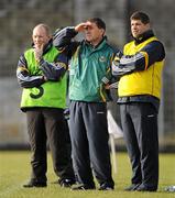 30 January 2010; Kerry manager Jack O'Connor, with trainer Alan O'Sullivan, left, and selector Eamonn Fitzmaurice, right. Munster GAA McGrath Cup Senior Football Final, Kerry v University College Cork, Austin Stack Park, Tralee, Co. Kerry. Picture credit: Brendan Moran / SPORTSFILE