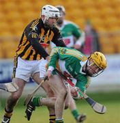 31 January 2010; James Rigney, Offaly, in action against Michael Grace, Kilkenny. Walsh Cup Quarter-Final, Offaly v Kilkenny, O'Connor Park, Tullamore, Co. Offaly. Picture credit: Brian Lawless / SPORTSFILE *** Local Caption ***