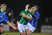 5 February 2010; Joanne O‘Sullivan, Ireland, in action against Gai Lucia, left and Severin Flavia, Italy. Women's Six Nations Rugby Championship, Ireland v Italy, Ashbourne RFC, Ashbourne, Co. Meath. Picture credit: Barry Cregg / SPORTSFILE
