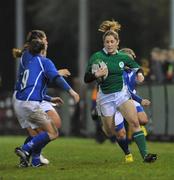 5 February 2010; Alison Miller, Ireland, in action against Schiavon Valentina, Italy. Women's Six Nations Rugby Championship, Ireland v Italy, Ashbourne RFC, Ashbourne, Co. Meath. Picture credit: Barry Cregg / SPORTSFILE
