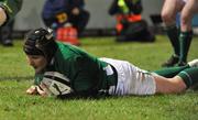 5 February 2010; Joy Neville, Ireland, scores a try against, Italy. Women's Six Nations Rugby Championship, Ireland v Italy, Ashbourne RFC, Ashbourne, Co. Meath. Picture credit: Barry Cregg / SPORTSFILE