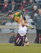 7 February 2010; Paul Greville, Westmeath, in action against Owen Waide, Donegal. Allianz GAA Football National League, Division 2, Round 1, Westmeath v Donegal. Cusack Park, Mullingar, Co. Westmeath. Photo by Sportsfile