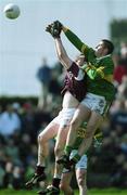 15 April 2001; Darragh Ó Sé of Kerry contests a high ball with Seán Ó Domhnaill of Galway during the Allianz GAA National Football League Division 1A match between Galway and Kerry at Tuam Stadium in Tuam, Galway. Photo by Brendan Moran/Sportsfile