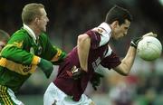 15 April 2001; Joe Bergin of Galway gets away from Kieran Scanlon of Kerry during the Allianz GAA National Football League Division 1A match between Galway and Kerry at Tuam Stadium in Tuam, Galway. Photo by Brendan Moran/Sportsfile