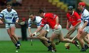8 April 2001; Ken McGrath of Waterford in action against Mark Landers of Cork during the Allianz GAA National Hurling League Division 1B Round 4 match between Cork and Waterford at Páirc Uí Chaoimh in Cork. Photo by David Maher/Sportsfile
