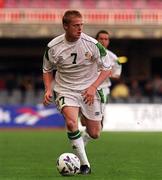 28 March 2001; Damien Duff of Republic of Ireland during the 2002 FIFA World Cup Qualifier match between Andorra and Republic of Ireland at the Nou Camp in Barcelona, Spain. Photo by David Maher/Sportsfile