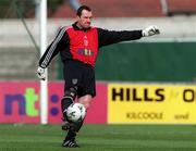 25 March 2001; Bray Wanderers goalkeeper John Walsh during the Eircom League Premier Division match between Bray Wanderers and Finn Harps at the Carlisle Grounds in Bray, Wicklow. Photo by Ray Lohan/Sportsfile