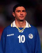 24 March 2001; Marios Christodovlov of Cyprus before the 2002 FIFA World Cup Qualification Group 2 match between Cyprus and Republic of Ireland at GSP Stadium in Nicosia, Cyprus. Photo by Damien Eagers/Sportsfile
