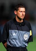 24 March 2001; Referee Frank De Bleeckere before the 2002 FIFA World Cup Qualification Group 2 match between Cyprus and Republic of Ireland at GSP Stadium in Nicosia, Cyprus. Photo by Damien Eagers/Sportsfile