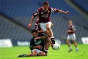 16 April 2001; Michael Moyles of Crossmolina in action against Liam O'Sullivan of Nemo Rangers during the AIB All-Ireland Senior Club Football Championship Final match between Crossmolina and Nemo Rangers at Croke Park in Dublin. Photo by Ray McManus/Sportsfile