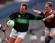 16 April 2001; Colin Corkery of Nemo Rangers in action against Tom Nallen of Crossmolina during the AIB All-Ireland Senior Club Football Championship Final match between Crossmolina and Nemo Rangers at Croke Park in Dublin. Photo by Ray McManus/Sportsfile