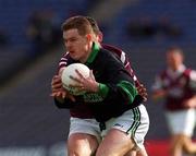 16 April 2001; Paul Brophy of Nemo Rangers in action against Enda Lavelle of Crossmolina during the AIB All-Ireland Senior Club Football Championship Final match between Crossmolina and Nemo Rangers at Croke Park in Dublin. Photo by Ray McManus/Sportsfile