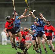 6 April 2001; A general view of action during the Fitzgibbon Cup Final match between UCD and UCC at Parnell Park in Dublin. Photo by Damien Eagers/Sportsfile