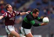 16 April 2001; Colin Corkery of Nemo Rangers in action against Tom Nallen of Crossmolina during the AIB All-Ireland Senior Club Football Championship Final match between Crossmolina and Nemo Rangers at Croke Park in Dublin. Photo by Ray Lohan/Sportsfile