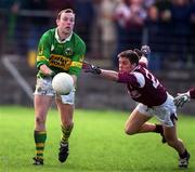 15 April 2001; Séamus Moynihan of Kerry in action against Matthew Clancy of Galway during the Allianz GAA National Football League Division 1A match between Galway and Kerry at Tuam Stadium in Tuam, Galway. Photo by Brendan Moran/Sportsfile