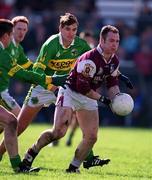 15 April 2001; John Divilly of Galway gets away from Kerry players, from left, Darragh Ó Sé, Noel Kennelly, and Maurice Fitzgerald during the Allianz GAA National Football League Division 1A match between Galway and Kerry at Tuam Stadium in Tuam, Galway. Photo by Brendan Moran/Sportsfile
