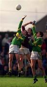 15 April 2001; Michael Donnellan of Galway in action against William Kirby, left, and Maurice Fitzgerald of Kerry during the Allianz GAA National Football League Division 1A match between Galway and Kerry at Tuam Stadium in Tuam, Galway. Photo by Brendan Moran/Sportsfile