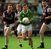 15 April 2001; Denis O'Dwyer of Kerry in action against against John Divilly, left, and Seán Ó Domhnaill of Galway during the Allianz GAA National Football League Division 1A match between Galway and Kerry at Tuam Stadium in Tuam, Galway. Photo by Brendan Moran/Sportsfile