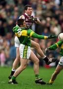 15 April 2001; Darragh Ó Sé of Kerry in action against Seán Ó Domhnaill of Galway during the Allianz GAA National Football League Division 1A match between Galway and Kerry at Tuam Stadium in Tuam, Galway. Photo by Brendan Moran/Sportsfile