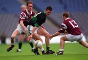 16 April 2001; Derek Kavanagh of Nemo Rangers under pressure from Paul McGuinness, right, and James Nallen of Crossmolina during the AIB All-Ireland Senior Club Football Championship Final match between Crossmolina and Nemo Rangers at Croke Park in Dublin. Photo by Ray McManus/Sportsfile