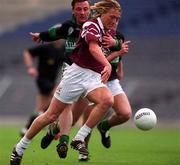 16 April 2001; Ciarán McDonald of Crossmolina is tackled by Stephen O'Brien of Nemo Rangers during the AIB All-Ireland Senior Club Football Championship Final match between Crossmolina and Nemo Rangers at Croke Park in Dublin. Photo by Ray McManus/Sportsfile