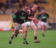 16 April 2001; Sean O'Brien of Nemo Rangers races clear of Patrick McAndrew of Crossmolina during the AIB All-Ireland Senior Club Football Championship Final match between Crossmolina and Nemo Rangers at Croke Park in Dublin. Photo by Damien Eagers/Sportsfile