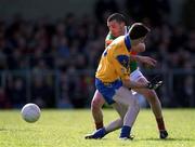 22 April 2001; Trevor Mortimer of Mayo in action against John Whyte of Roscommon during the Allianz National Football League Semi Final match between Mayo and Roscommon at Markievicz Park in Sligo. Photo by Damien Eagers/Sportsfile