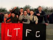 26 April 2001; Longford Town fans at the FAI Harp Lager Cup Semi-Final Replay match between Longford Town and Waterford Town at Flancare Park in Longford. Photo by Damien Eagers/Sportsfile