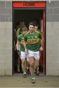 28 February 2016; Kerry captain Bryan Sheehan leads his side out of the dressing room. Allianz Football League, Division 1, Round 3, Down v Kerry, Páirc Esler, Newry, Co. Down. Picture credit: Brendan Moran / SPORTSFILE