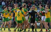 28 February 2016; Players from both sides scuffle off the ball. Allianz Football League, Division 1, Round 3, Donegal v Mayo, MacCumhaill Park, Ballybofey, Co. Donegal. Picture credit: Oliver McVeigh / SPORTSFILE